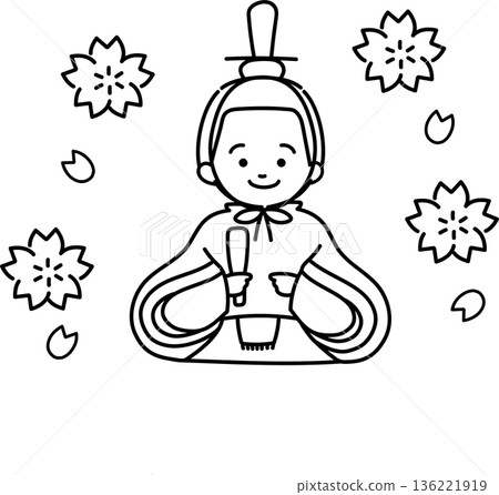 Emperor and Empress (line drawing) Emperor and Empress (line drawing) 136221919