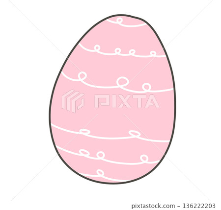 Pink Easter egg illustration Pink Easter egg illustration 136222203