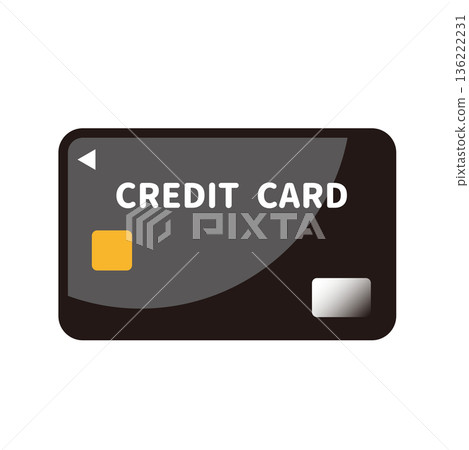 Color credit card icon illustration 136222231