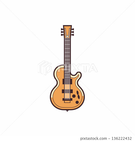 Simple classic electric guitar art 136222432