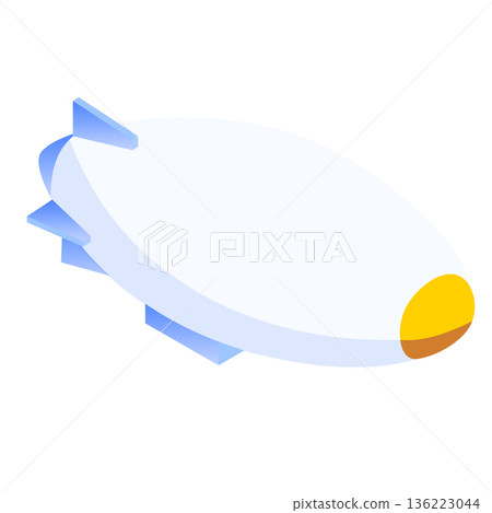 等距視角未來飛艇插圖 等距視角未來飛艇插圖 136223044