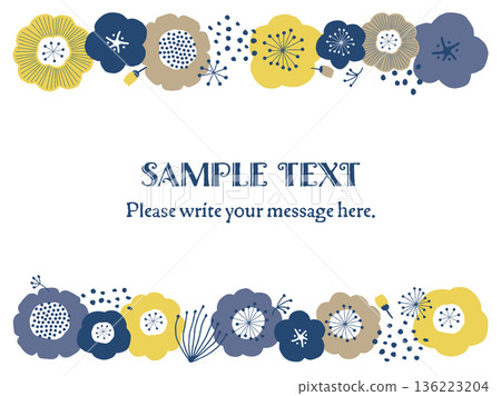 hand drawn flower frame hand drawn flower frame 136223204