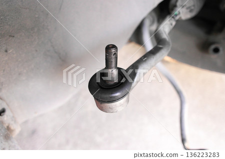 Car Tie Rod End, Close-up Car Tie Rod End, Close-up 136223283