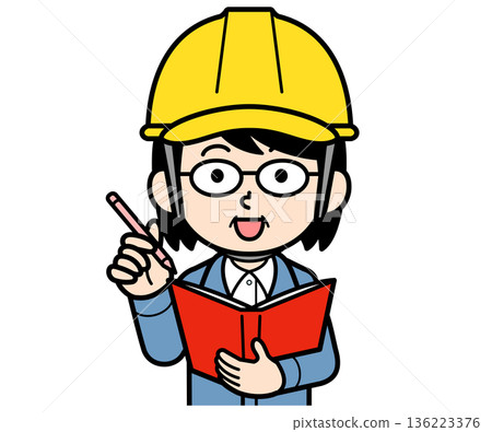 一名中年婦女在建築工地上戴著安全帽,正在文件上做筆記。 一名中年婦女在建築工地上戴著安全帽,正在文件上做筆記。 136223376