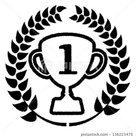 Simple trophy illustration 1 Simple trophy illustration 1 136223478