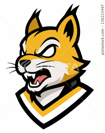 Illustration of a fierce fighting squirrel mascot Illustration of a fierce fighting squirrel mascot 136223497