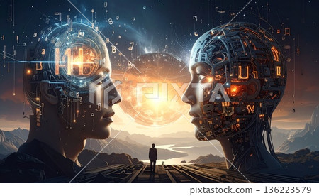 觀看人工智慧共享、協作和對話影像的人們 136223579