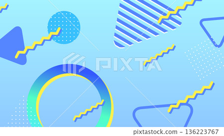 Cute motion graphics-style background (light blue) Cute motion graphics-style background (light blue) 136223767