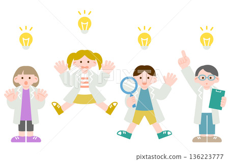 身穿白大褂的孩子們做出了令人驚訝的發現 身穿白大褂的孩子們做出了令人驚訝的發現 136223777