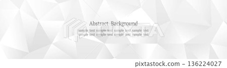 灰色多邊形水晶背景橫向寬幅網頁橫幅 136224027