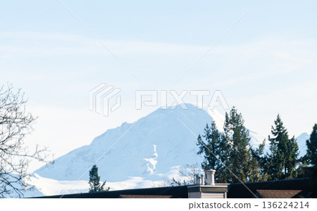 Snow covered peak of Mount Baker Snow covered peak of Mount Baker 136224214