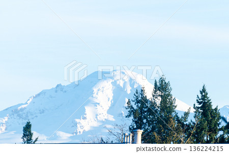 Snow covered peak of Mount Baker Snow covered peak of Mount Baker 136224215