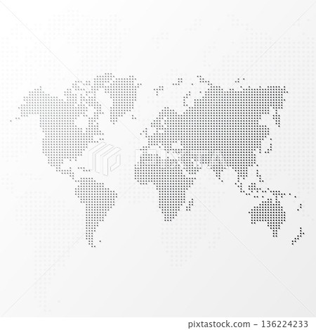 World map circles shadow pattern 136224233