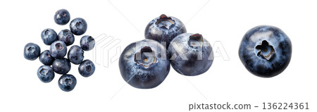 藍莓的排列方式從一堆到單一細節，層層遞進。 136224361