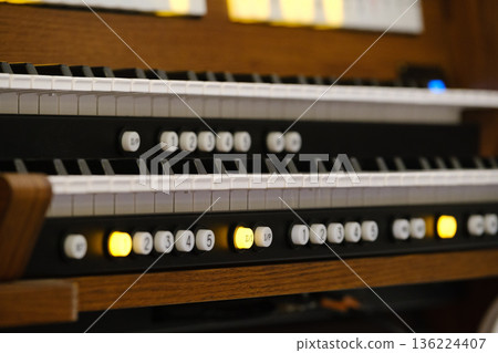 Image of organ keyboard Image of organ keyboard 136224407