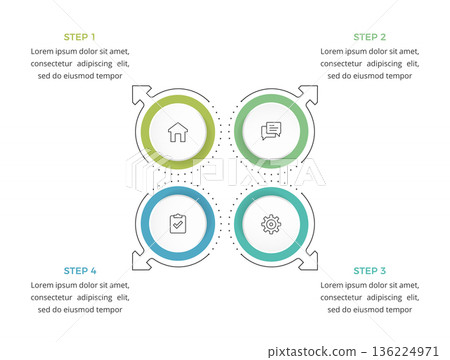 Circular Workflow Infographic 136224971