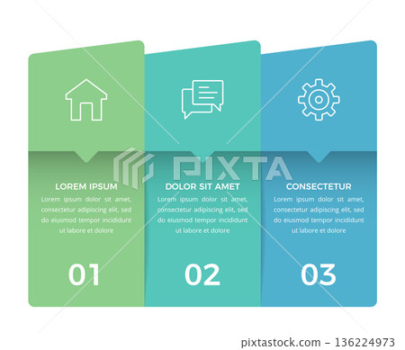 Five Step Process Infographic 136224973