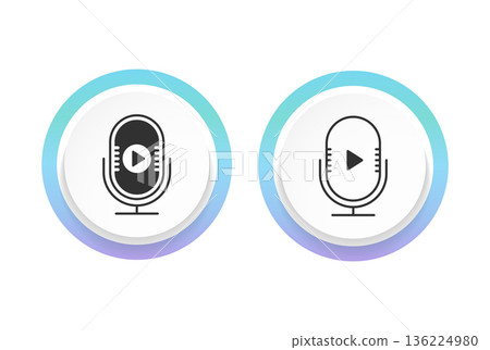 Microphone Icons 136224980