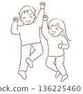 jumping men and women 136225460