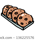 Chocolate Chip Cookies Illustration 136225576