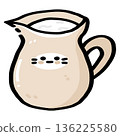 Cute Milk Pitcher Illustration 136225580