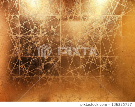 Vintage gold background with abstract lines and texture. 136225737
