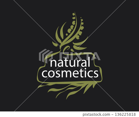 Bold nature inspired cosmetic branding, Lush botanical artwork highlighting organic extracts and vibrant fragrances for herbal beauty products Bold nature inspired cosmetic branding, Lush botanical artwork highlighting organic extracts and vibrant fragrances for herbal beauty products 136225818