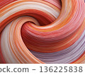 紅色和橙色抽象流動曲線紋理背景 136225838