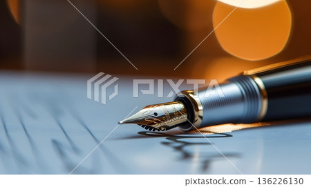 鋼筆筆尖觸碰合約 136226130