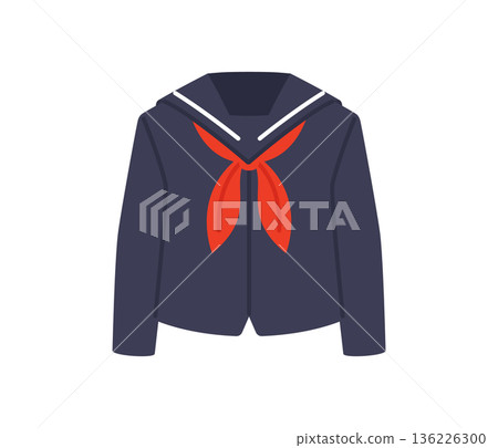 Sailor suit, flat illustration 136226300