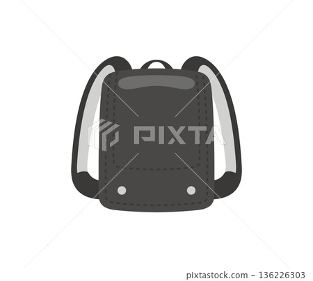 黑色書包，平面插圖 136226303