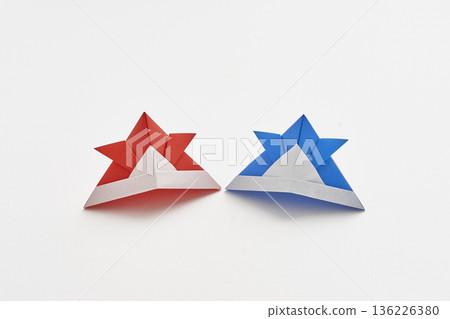 A cute and colorful origami helmet A cute and colorful origami helmet 136226380