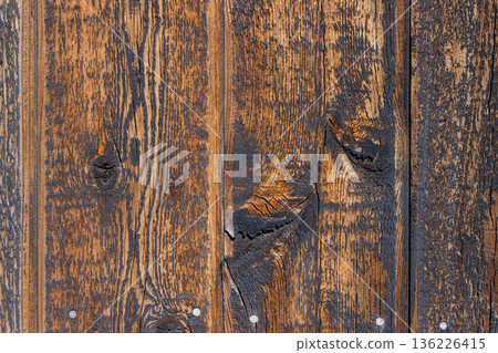 老舊的木板牆和木紋紋理 136226415