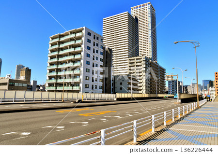 朝潮橋/從朝潮運河到月島站的景觀（東京都中央區）[2026 年 2 月] 136226444