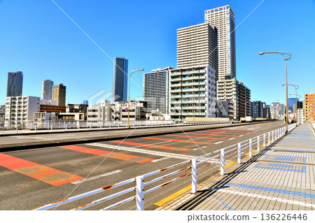 Asashio Bridge / View from Asashio Canal towards Tsukishima Station (Chuo Ward, Tokyo) [February 2026] 136226446
