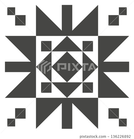 Ethnic pattern element. Native american black motif Ethnic pattern element. Native american black motif 136226892