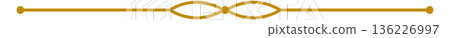 Golden underline text card element. Elegant line 136226997