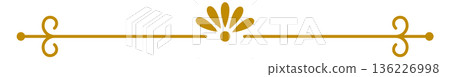 Classic decorative separator. Floral fancy retro label 136226998