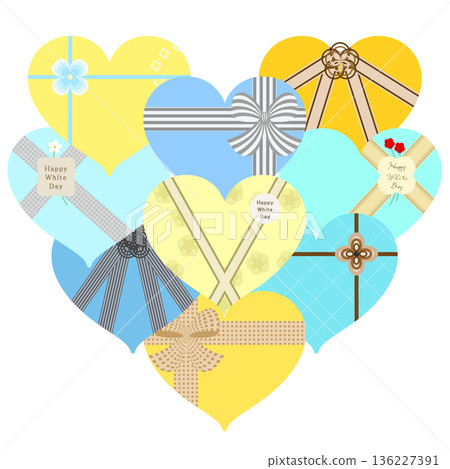 White Day_Heart-shaped gift box White Day_Heart-shaped gift box 136227391