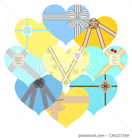 White Day_Heart-shaped gift box 136227399