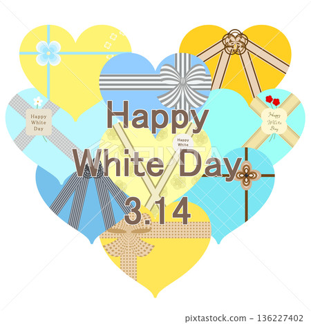 White Day_Heart-shaped gift box White Day_Heart-shaped gift box 136227402