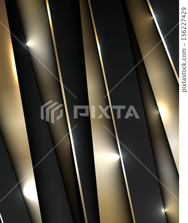 luxury black and gold abstract background with sharp metallic planes and dramatic lighting for premium corporate design 136227429