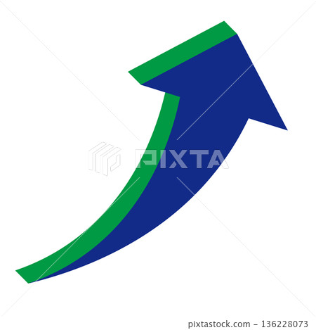 白色背景上向上箭頭的簡單圖示 136228073