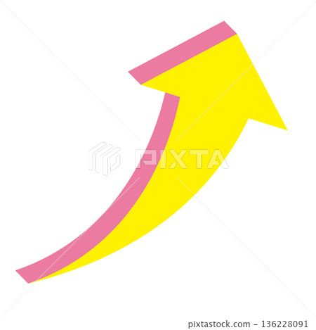 白色背景上向上箭頭的簡單圖示 136228091