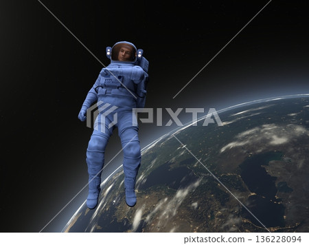 astronaut and earth 136228094