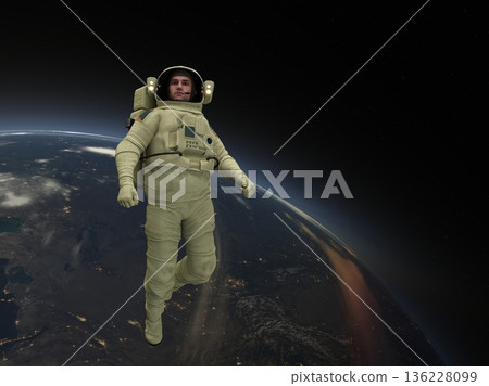 astronaut and earth 136228099