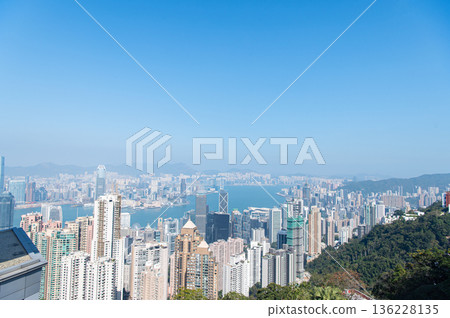 香港太平山頂的景色 136228135