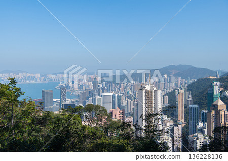 香港太平山頂的景色 136228136