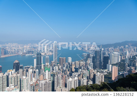 香港太平山頂的景色 香港太平山頂的景色 136228152