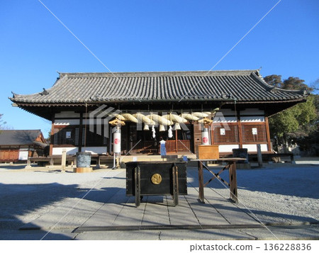 Kurashiki City, Okayama Prefecture! Achi Shrine's worship hall 136228836